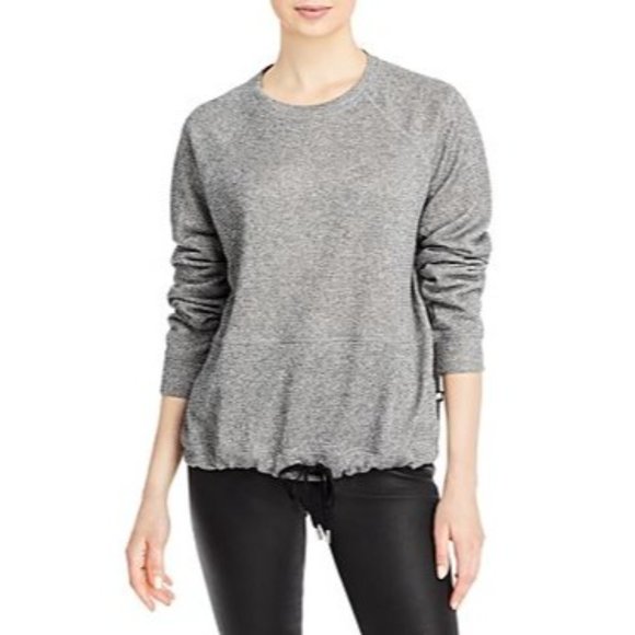 KARL LAGERFELD PARIS Drawstring Metallic Long Sleeve Top - Large - Picture 7 of 7